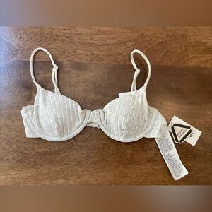 RVCA Womens Bikini Top NWT Size Small S 8 Darling Underwire Gray Floral